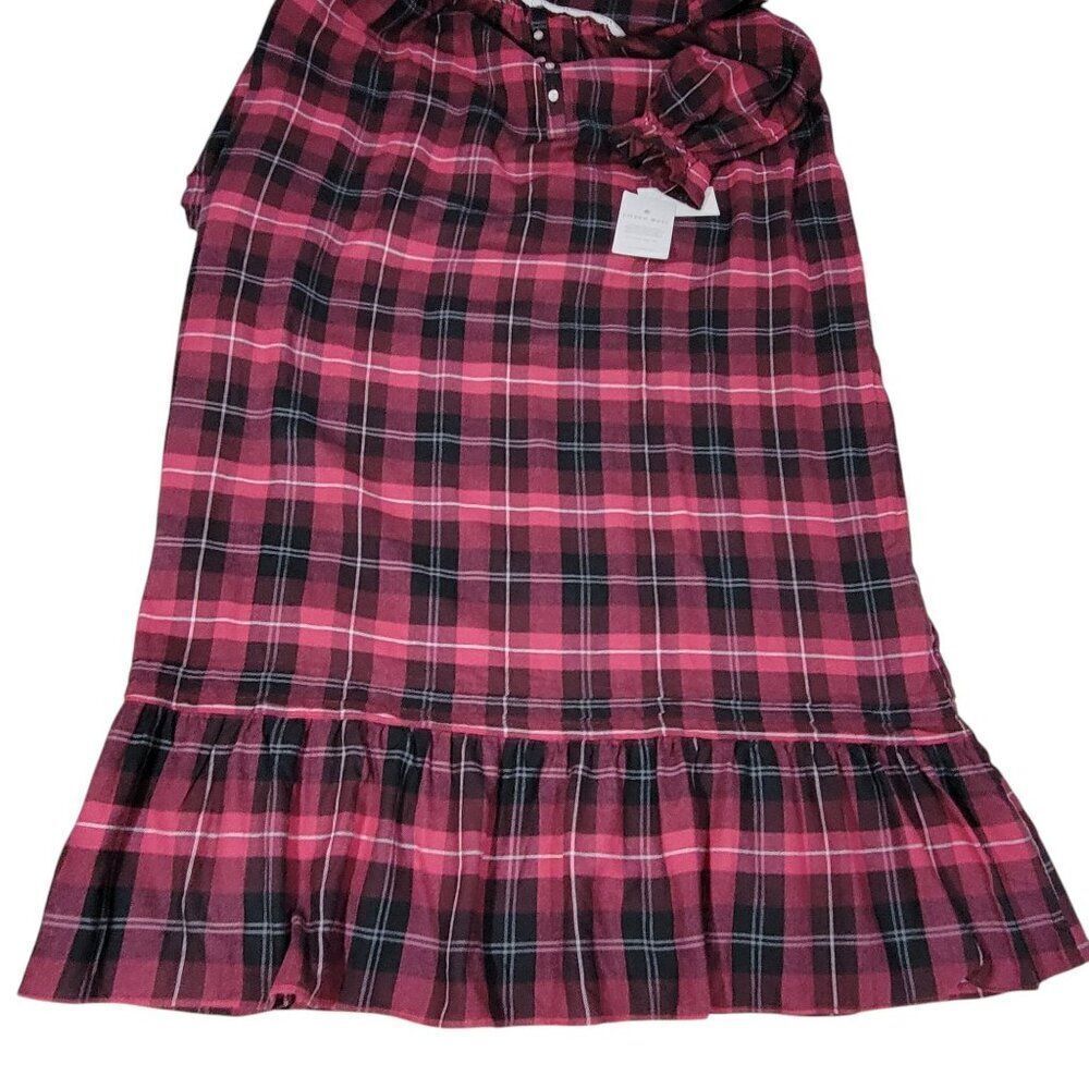 Eileen West Nightgown Womens Size XS Hollyberry Plaid Pajama Long Lace Cottage‎ - Picture 16 of 16